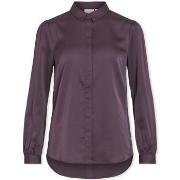 Blouses Vila Noos Ellette Satin Shirt L/S - Perfect Plum