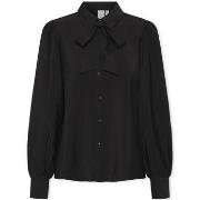 Blouses Y.a.s YAS Noos Pil LS Bow Shirt - Black