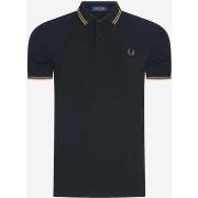 T-shirt Fred Perry Chemise à double bouts - black shaded stone