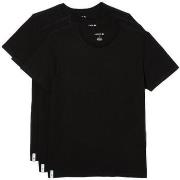 T-shirt Lacoste Lounge 3 Pack Plain Stretch Cotton T-Shirts Black