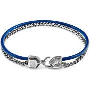 Bracelets Anchor &amp; Crew Bracelet Crossjack Argent Et Cuir Rond De ...