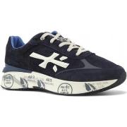 Chaussures Premiata Running Suede Sneaker Uomo Blue MOERUN-6449