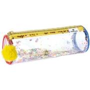 Cartable Oberthur Trousse Confettis transparente Pompon jaune