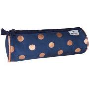 Cartable Oberthur Trousse - Bleu marine déco pois (Ronde)