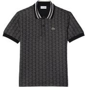 Polo Lacoste Polo monogramme classic fit a col contraste