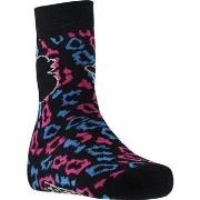 Chaussettes enfant Freegun Chaussettes Fille Coton LEOPARD Noir Bleu