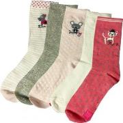 Chaussettes enfant Twinday 5 paires de Chaussettes Fille GIRLY Bl