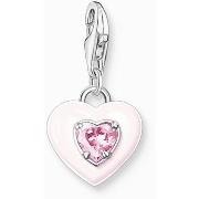 Pendentifs Thomas Sabo Pendentif Charm coeur émail rose