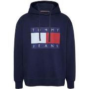 Sweat-shirt Tommy Jeans Flag Badge Relaxed Hoodie Dark Night Navy Mela...