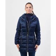 Blouson Yes Zee Veste matelassée bleue à capuche