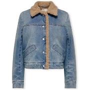 Manteau Only Nadya Teddy L/S - Medium Blue Denim