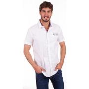 Chemise Camberabero Chemise manches courtes blanche broderie dos