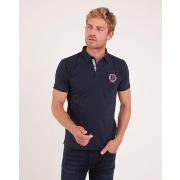 T-shirt Camberabero Polo manches courtes broderie au dos bleu marine