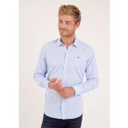 Chemise Camberabero Chemise en popeline de coton fines rayures bleu ci...