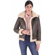 Blouson La Canadienne Bombardier cintré mouton marron-042922