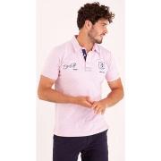 T-shirt Camberabero Polo uni détails col et broderies poitrine