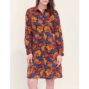 Robe courte La Fiancee Du Mekong Robe chemise coton bio imprimé AGRA