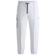 Pantalon BOSS PANTALON CARGO EN TISSU STRETCH DÉPERLANT BLANC T_CHEST