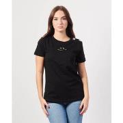 T-shirt EAX T-shirt femme avec boutons sur l'épaule