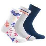 Chaussettes Kindy Lot de 3 paires de mi-chaussettes motif floral