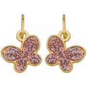 Boucles oreilles Brillaxis Boucles d'oreilles brisures papillons roses...