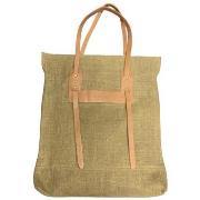 Sac Bandouliere Pare Gabia Cabas en Toile de Jute et Cuir