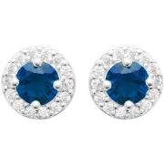 Boucles oreilles Brillaxis Boucles d'oreilles argent rhodié OZ bleu