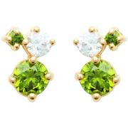 Boucles oreilles Brillaxis Boucles d'oreilles plaqué or vert OZ