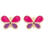 Boucles oreilles Brillaxis Boucles d'oreilles papillons bicolores