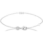 Bracelets Brillaxis Bracelet argent rhodié trois oxydes 18 cm