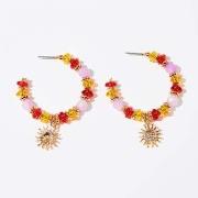 Boucles oreilles Lollipops Créoles perles fantaisies et soleil