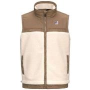 Blouson K-Way Gilet Le Vrai 30 Jile Teddy Bear Corde Ecru-Marron