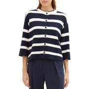 Pull Tom Tailor Gilet Navy Stripe