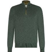 Sweat-shirt State Of Art Pull Half Zip Vert Mélanger