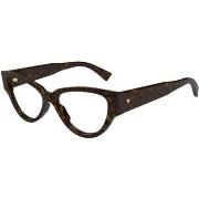 Lunettes de soleil Bottega Veneta BV1320O Cadres Optiques, Havana/Tran...