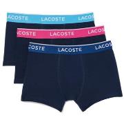 Boxers Lacoste LOT DE 3 BOXERS BLEUS AVEC CEINTURE CONTRASTÉE