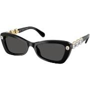 Lunettes de soleil Swarovski SK6033 Lunettes de soleil, Noir/Gris, 54 ...