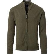 Sweat-shirt Casa Moda Cardigan Zippé Vert Olive