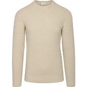 Sweat-shirt Profuomo Pull-over Laine Boiled Ecru