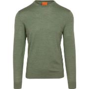 Sweat-shirt Suitable Pull Laine Mérino Vert Mid