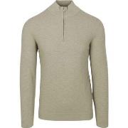 Sweat-shirt Profuomo Pullover Half Zip Structure Vert Mid