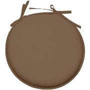 Galettes de chaise Stof Galette de chaise ronde en polyester taupe