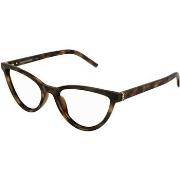 Lunettes de soleil Saint Laurent SL M138 Cadres Optiques, Havana/Trans...