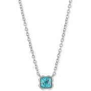 Collier Coeur De Lion Collier Birthstone Décembre turquoise acier doré