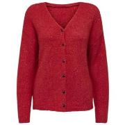 Pull Only CARDIGAN ONLSIPA LS REVERSIBLE - HIGH RISK RED / MELANGE - L