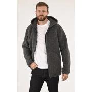 Veste La Canadienne Veste capuche mouton gris-046859