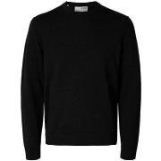 Pull Selected 16094647 MERINO CREW-BLACK