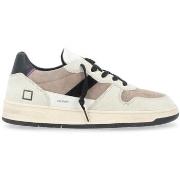 Baskets Date Baskets Court 2.0 en cuir et daim beige