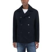 Veste Replay Veste caban en laine bleu marine fonc