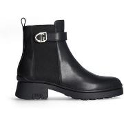 Bottines Liu Jo Bottines noires en cuir avec logo